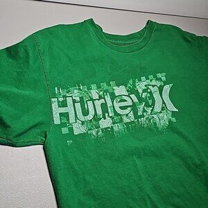 Hurley medium green short sleeve shirt